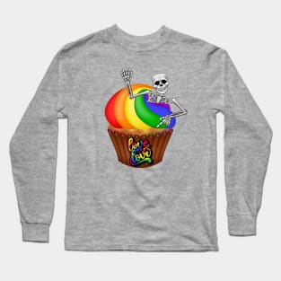 Diversity Pride Love Skeleton Cupcake Long Sleeve T-Shirt